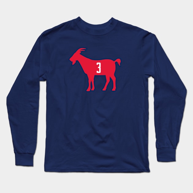 DC GOAT - 3 - Navy Long Sleeve T-Shirt by KFig21